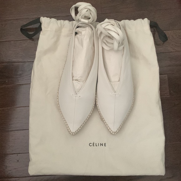 White Céline espadrilles with straps - Picture 4 of 5